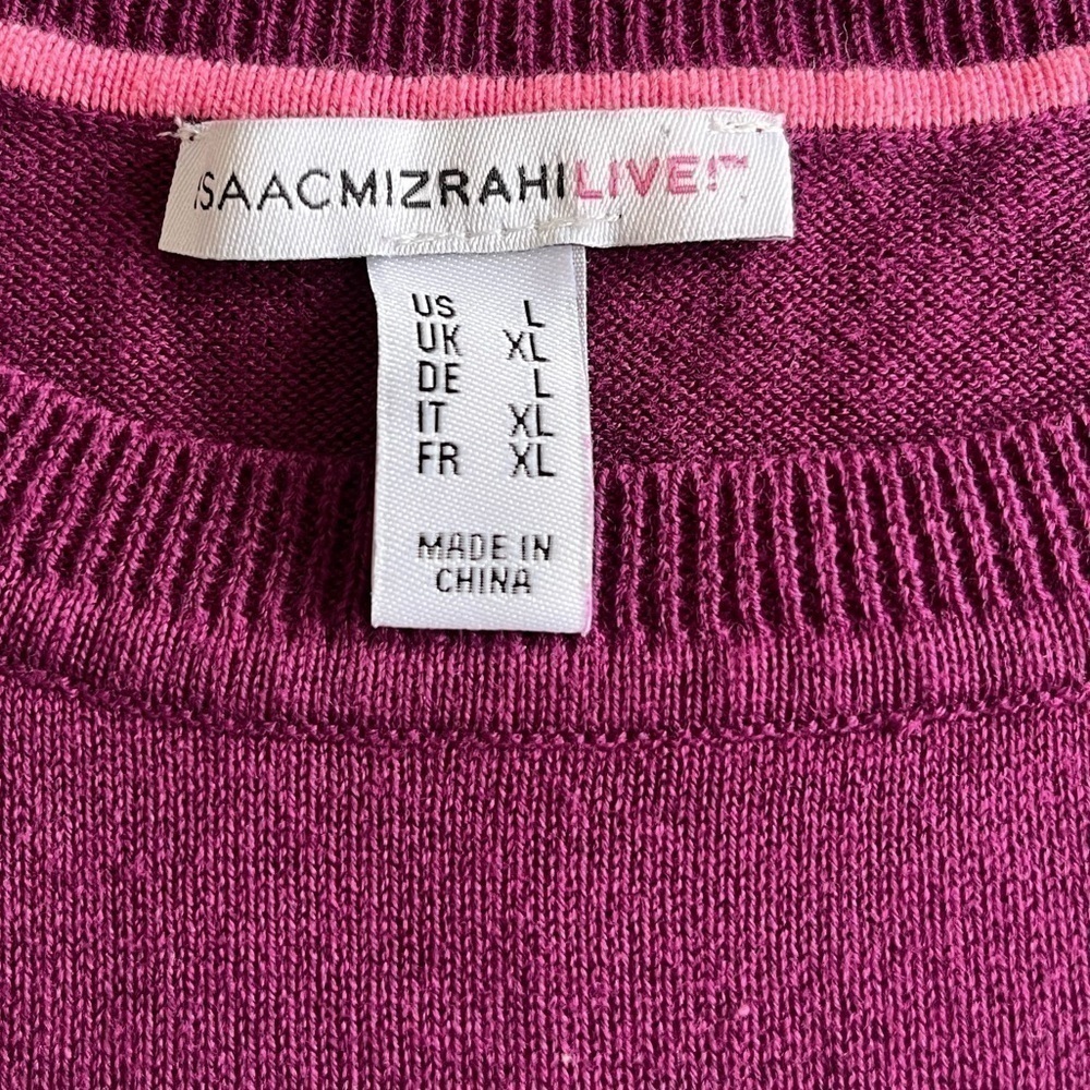 Isaac Mizrahi Live Sweater Purple Large - Picture 8 of 10